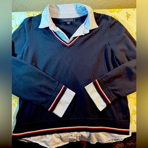 Tommy Hilfiger sweater with faux collared shirt